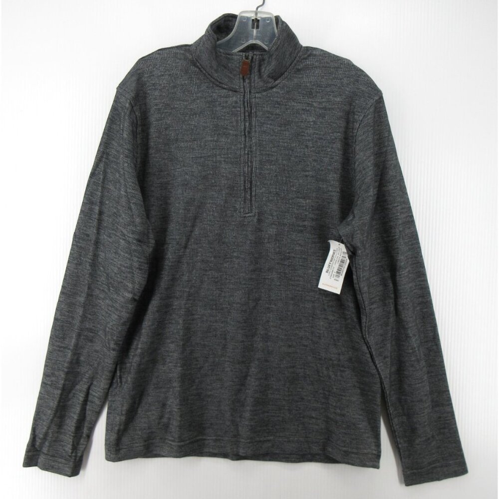 Bluffworks Sweater Small Wool Blend Como 1/4 Zip Tech Flex Performance